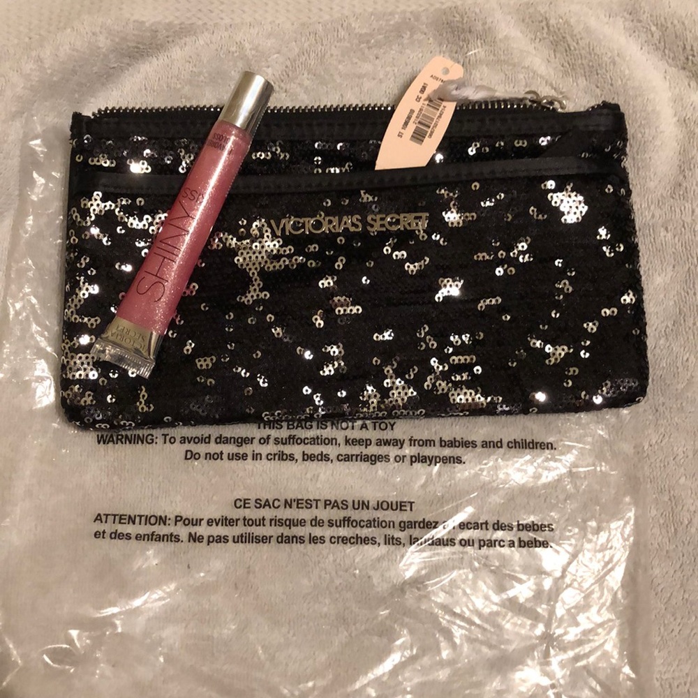 Victoria secret clutch and gloss